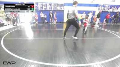 52 lbs Round Of 16 - Orion Lewis, Sperry Wrestling Club vs Sebastian Nicasio, Fort Gibson Youth Wrestling