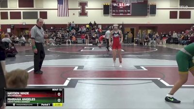 JV-8 lbs Round 2 - Hayden Wade, Williamsburg vs Mariana Angeles, Cedar Rapids Kennedy