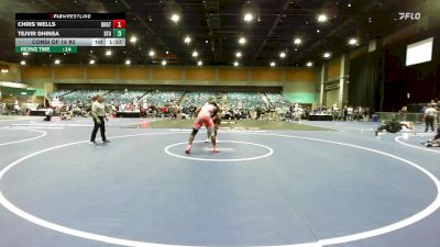 197 lbs Consi Of 16 #2 - Chris Wells, UNATT-Lassen vs Tejvir Dhinsa, Simon Fraser