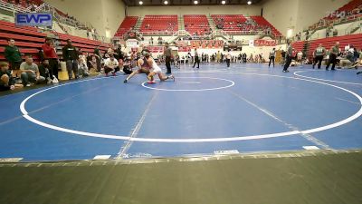 119 lbs Quarterfinal - Micah Russell, Duncan Middle School vs Gavin Harkrider, Midwest City Bombers Youth Wrestling Club