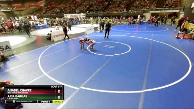 67 lbs Quarterfinal - Aria Bargas, California vs Anabel Chavez, Red Wave Wrestling