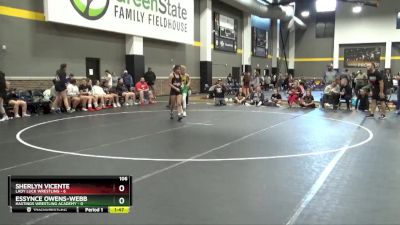 106 lbs Round 6 (16 Team) - Sherlyn Vicente, Lady Luck Wrestling vs Essynce Owens-Webb, Hastings Wrestling Academy