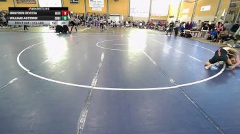 113 lbs Consi Of 4 - Brayden Boccia, Milford vs William Accorsi, Somers