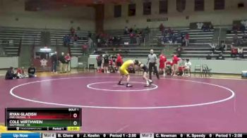 132 lbs Finals (2 Team) - Cole Wirthwein, Southridge vs Ryan Gladish, Pike Central