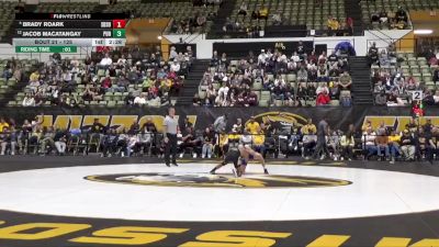 125 lbs Quarterfinal - Jacob Macatangay, Purdue vs Brady Roark, South Dakota State