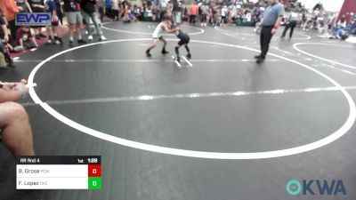 49 lbs Rr Rnd 4 - Bennett Grose, Ponca City Wildcat Wrestling vs Franciso Lopez, OKC Saints Wrestling