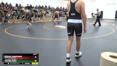 165-166 lbs Round 3 - Jayden Ohrt, Clear Creek-Amana vs Keigan Manemann, Western Dubuque