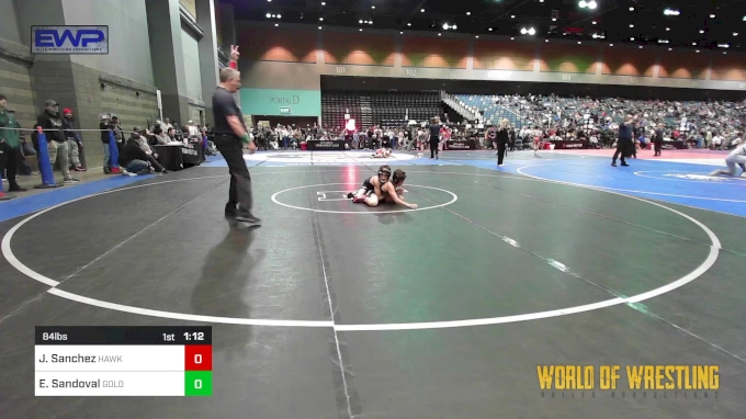 84 lbs Semifinal - Jaxon Sanchez, Hawkeye WC vs Eli Sandoval, Gold Rush ...