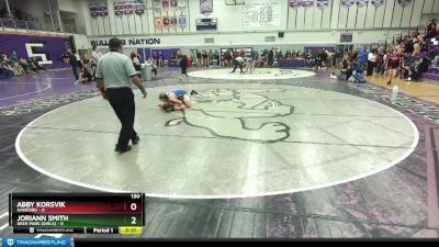 130 lbs Cons. Round 2 - Abby Korsvik, Hanford vs Joriann Smith, Deer Park (Girls)