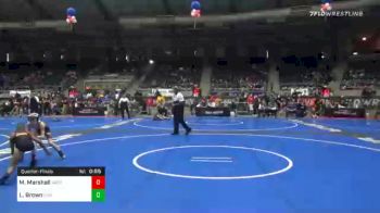 70 lbs Quarterfinal - Mikeil (Male) Marshall, Avengers Wrestling vs Luke Brown, Simmons Academy Wrestling Saw