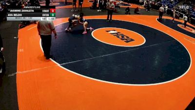 130 lbs Champ. Round 1 - Jasmine Zavaleta, Hoffman Estates (Conant) vs Ava Beldo, Champaign (Centennial)