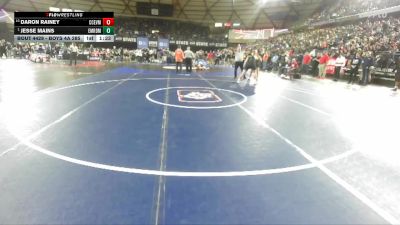 Boys 4A 285 lbs Champ. Round 2 - Jesse Mains, Emerald Ridge vs Daron Rainey, Cascade (Everett)