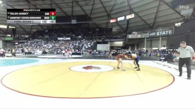 Girls 4A 140 lbs Cons. Round 2 - Talah Jansky, Kamiakin (Girls) vs Jannethzy Cortes-Hernandez, Mariner (Girls)