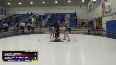 145 lbs 3rd Place Match - Audrey Villalon-Estrada, Unattached vs Saquoia Dubuque, Cerritos College