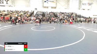 145 lbs Quarterfinal - Tyler Ritter, Club Not Listed vs Bostyn Hackett, NWAA