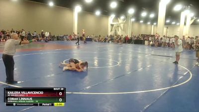 125 lbs Round 7 (8 Team) - Kailera Villavicencio, NC Golden Girls vs Corah Linnaus, Nebraska Widow Makers