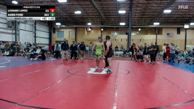 197 lbs Semifinal - Lusiano Lopez, Clackamas Community College vs Aiden Ford, Big Bend Community College