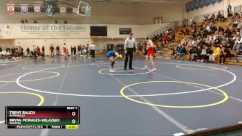 120 lbs Champ. Round 1 - Bryan Morales-Velazquez, Newberg vs Trent Rauch, McMinnville