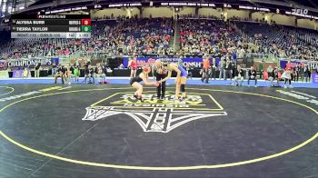 Girls-100 lbs Cons. Round 1 - Alyssa Burr, Whittemore-Prescott Hs Girls vs Tierra Taylor, Oa Carlson Hs Girls