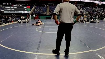 2A 175 lbs 5th Place Match - Brock Blizzard, John M. Morehead High School vs Judge Lloyd, Seaforth High School