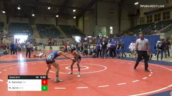 100 lbs Consolation - Adonnis Sanchez, 706 Wrestling vs Maxwell Sciro, South Forsyth War Wrestling