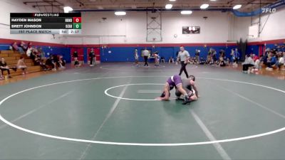 133B 1st Place Match - Brett Johnson, University Of The Ozarks vs Hayden Mason, Huntingdon