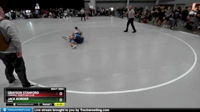 120 lbs Cons. Round 1 - Grayson Stanford, Cardinal Wrestling Club vs Jack Border, Iowa