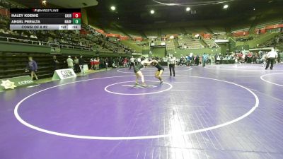 130 lbs Consi Of 8 #2 - Haley Koenig, Cabrillo vs Angel Peralta, Madera South