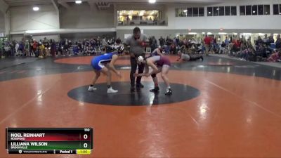 110 lbs Cons. Round 3 - Noel Reinhart, ROSSFORD vs Lilliana Wilson, BROOKVILLE