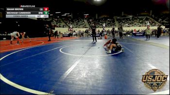 61 lbs Consolation - Isaiah Brown, Elgin Wrestling vs Beckham Cummings, Newcastle Youth Wrestling