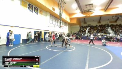 150 lbs Semifinal - Joey Dickey, Camp Verde vs CHANCY WORSLEY, Mogollon