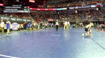1A-138 lbs Champ. Round 2 - Chance Christensen, Riceville vs Cohen Wolford, Wapello