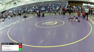 10U Boys - 63 lbs Cons. Round 5 - Jaime Almaguer, Victory Wrestling-Central WA vs Dake Zwanziger, Immortal Athletics WC