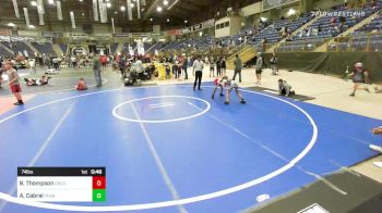 74 lbs Consolation - Braden Thompson, Colorado Outlaws vs Asher Cabral, Pueblo County WC