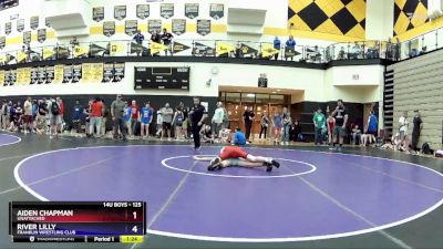 125 lbs Cons. Round 1 - Aiden Chapman, Unattached vs River Lilly, Franklin Wrestling Club