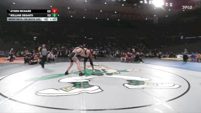 6A Boys 285 lbs 5th Place Match - Ayden McNabb, David Douglas Boys vs William DeSanti, Forest Grove Boys