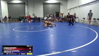 110 lbs Placement Matches (8 Team) - Lynkin Bowden, Colorado Blue vs Nicholas LaMontia, Missouri Blue