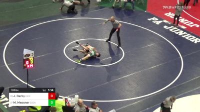 103 lbs Round Of 64 - Jonah Darby, Hickory vs Mason Messner, Cocalico