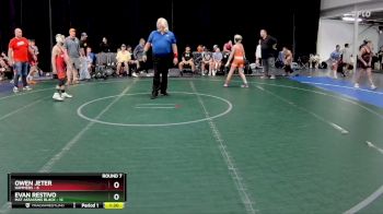 92 lbs Round 7 (8 Team) - Owen Jeter, Hammers vs Evan Restivo, Mat Assassins Black