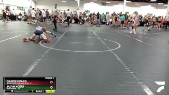 68 lbs Round 1 (4 Team) - Grayden Paris, U2 Upstate Uprising Blue vs Jadyn Koert, Iron Horse