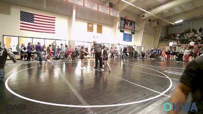 67 lbs Consolation - Ellie Lynn, Pawhuska Elks Takedown vs Nevalee Petty, Skiatook Youth Wrestling