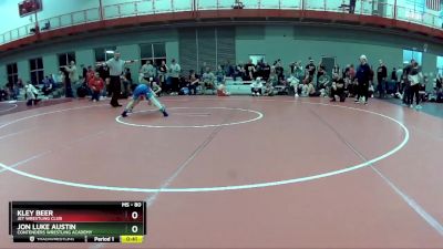 80 lbs Cons. Round 4 - Jon Luke Austin, Contenders Wrestling Academy vs Kley Beer, Jet Wrestling Club