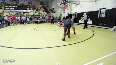 190 lbs Semifinal - Phylliry Simon, Har-Ber High School vs Jayla Jones, Union Girls JH
