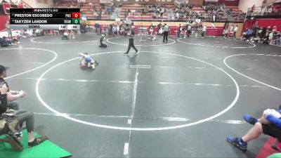 53 lbs Semis - Takyzen Landon, Thunder Ridge Outlaws Wrestling Club vs Preston Escobedo, Payette Wrestling Club