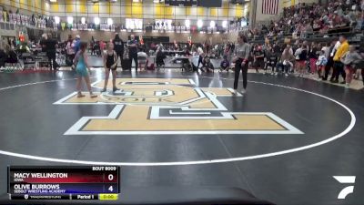 80 lbs Round 1 - Olive Burrows, Sebolt Wrestling Academy vs Macy Wellington, Iowa