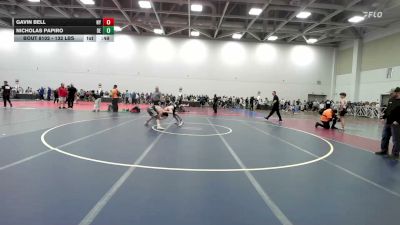 132 lbs Consi Of 64 #1 - Gavin Bell, NY vs Nicholas Papiro, DE