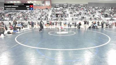 120 lbs Cons. Round 2 - Ellanor Nimrick, NWWC vs Araxi Crew, Punisher Wrestling Company