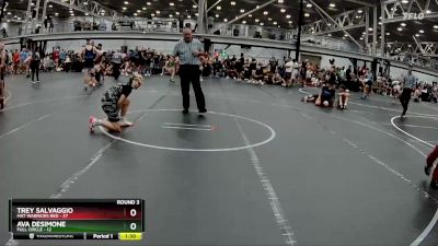 115 lbs Round 3 (8 Team) - Trey Salvaggio, Mat Warriors Red vs Ava Desimone, Full Circle