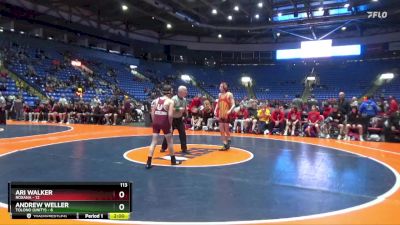 113 lbs Quarterfinals (8 Team) - Andrew Weller, Tolono (Unity) vs Ari Walker, Roxana