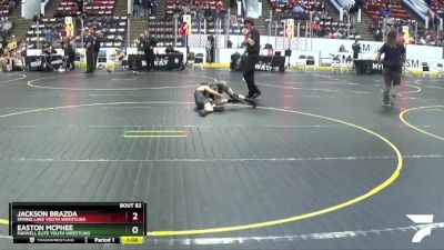 69 lbs Cons. Round 4 - Easton McPhee, Farwell Elite Youth Wrestling vs Jackson Brazda, Spring Lake Youth Wrestling